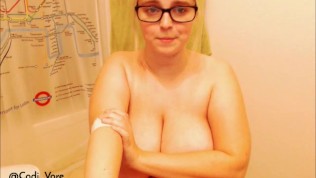 Big Tits Camgirl Strips and Sings Recording from 2/24/17