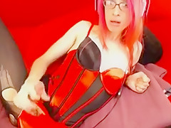 Crazy Homemade Shemale video with Lingerie, Solo scenes