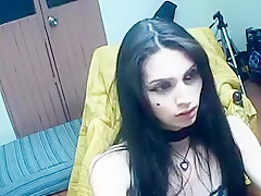Horny Amateur Shemale clip with Brunette, Stockings scenes