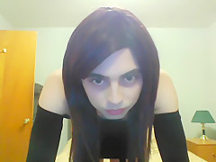 Amazing Amateur Shemale movie with Solo, Lingerie scenes