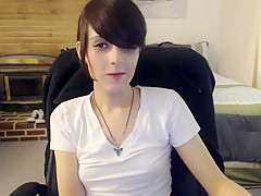 Incredible Homemade Shemale record with Small Tits, Masturbation scenes