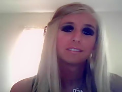 Crazy Amateur Shemale video with Blonde, Solo scenes