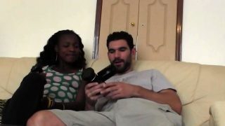Skinny chick gets pounded from behind